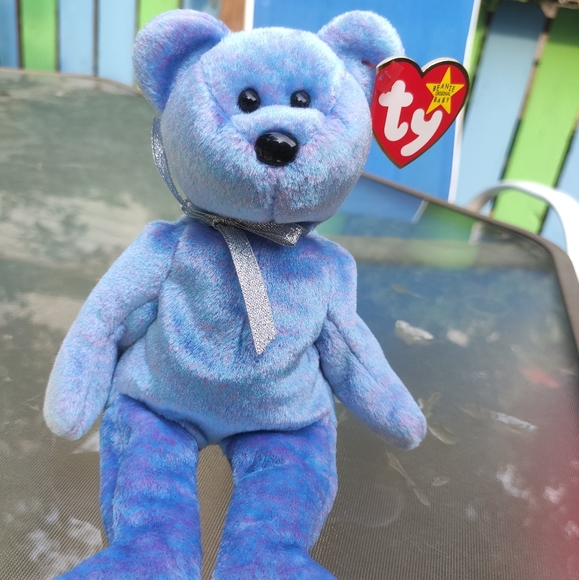 blue beanie baby bear